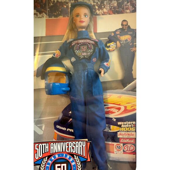 1998 50th Anniversary NASCAR Barbie Collector's Edition 20442 NEW - Picture 5 of 10